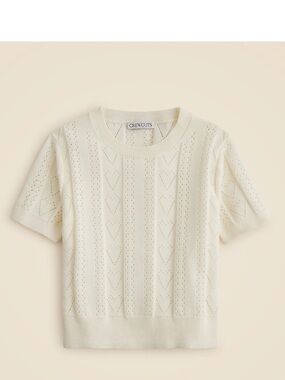 Crewcuts Girls' heart pointelle sweater-tee